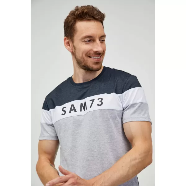  Moška majica s kratkimi rokavi SAM 73 KAVIX MT 815 SVETLO SIVA 