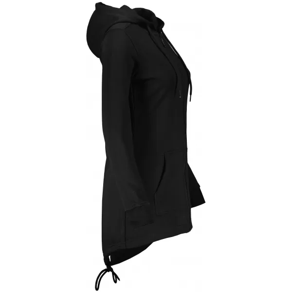  Ženski podaljšan pulover ALTISPORT BYB/ALW056BY148 ČRNO IN BELO 