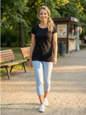 Ženska majica s kratkimi rokavi ALTISPORT ZOLIA LSKX384 ČRNA