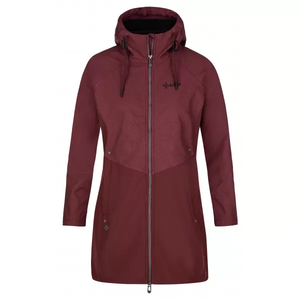  Ženski softshell plašč KILPI LASIKA-W SL0127KI TEMNO RDEČA 