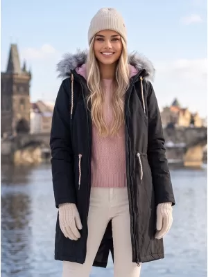 Ženski plašč ALTISPORT HOREMA LCTY187 ČRNA
