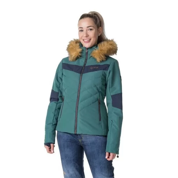 Ženska smučarska jakna KILPI ALISIA-W SL0111KI TEMNO ZELENA 
