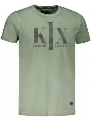 Moška majica s kratkimi rokavi KIXMI OLWEN ZELENA