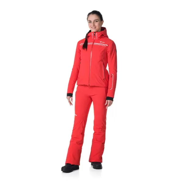  Ženska smučarska jakna KILPI CORTINI-W SL0105KI RDEČA 