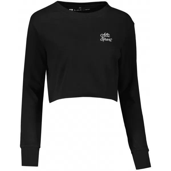  Ženski kratki top pulover ALTISPORT BYB/ALW056BY131 ČRNO IN BELO 