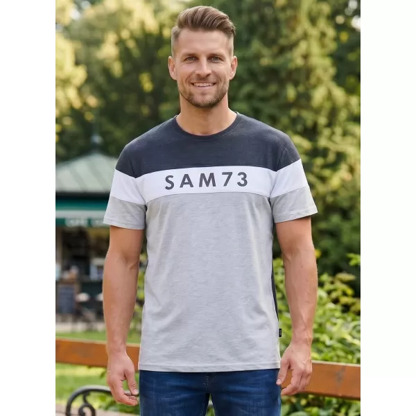  Moška majica s kratkimi rokavi SAM 73 KAVIX MT 815 SVETLO SIVA 