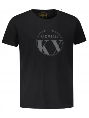 Moška majica s kratkimi rokavi KIXMI OCTAVIO ČRNA