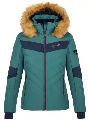 Ženska smučarska jakna KILPI ALISIA-W SL0111KI TEMNO ZELENA