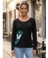 Dámské triko s dlouhým rukávem ALTISPORT CARRYOVER ALW137169 ČERNOMODRÁ