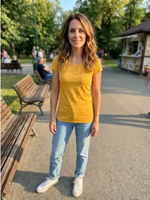 Ženska majica s kratkimi rokavi ALTISPORT ZOLIA LSKX384 RUMENA