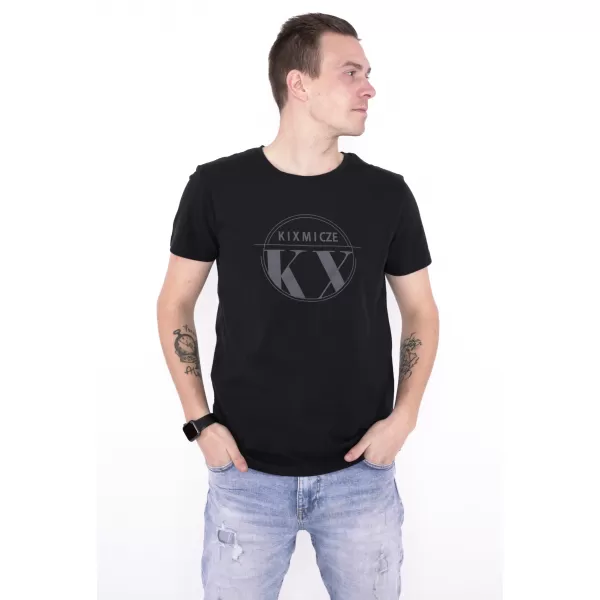  Moška majica s kratkimi rokavi KIXMI OCTAVIO ČRNA 