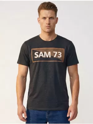 Moška majica s kratkimi rokavi SAM 73 FENRI MT 814 ČRNA