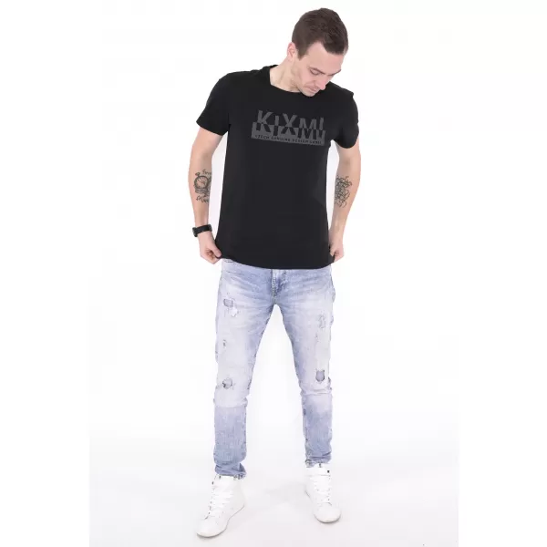  Moška majica s kratkimi rokavi KIXMI ORLANDO ČRNA 