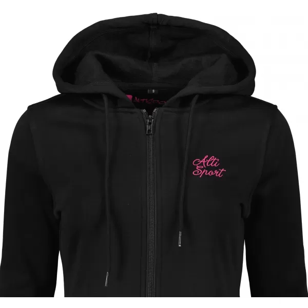  Ženski podaljšan pulover ALTISPORT BYB/ALW056BY148 ČRNO ROZA 