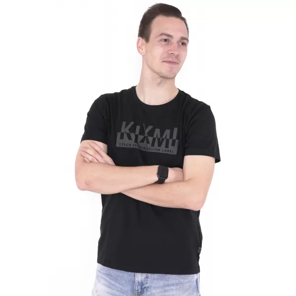  Moška majica s kratkimi rokavi KIXMI ORLANDO ČRNA 
