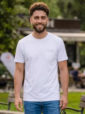 Moška majica s kratkimi rokavi SAM 73 QUARIP MT 812 BELA