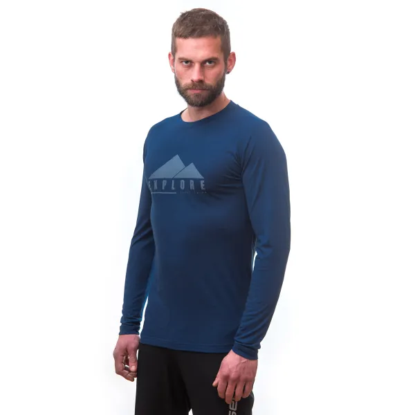  Moška termo majica z dolgimi rokavi SENSOR MERINO AIR PT EXPLORE 22200009 TEMNO MODRA 