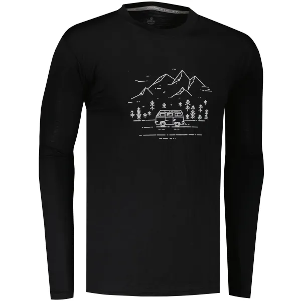  Moška termo majica z dolgimi rokavi SENSOR MERINO ACTIVE PT VAN LIFE 22200024 ČRNA 