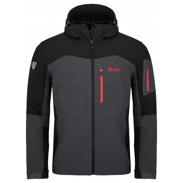  Moška softshell jakna KILPI PRESENA-M SM0125KI TEMNO SIVA 