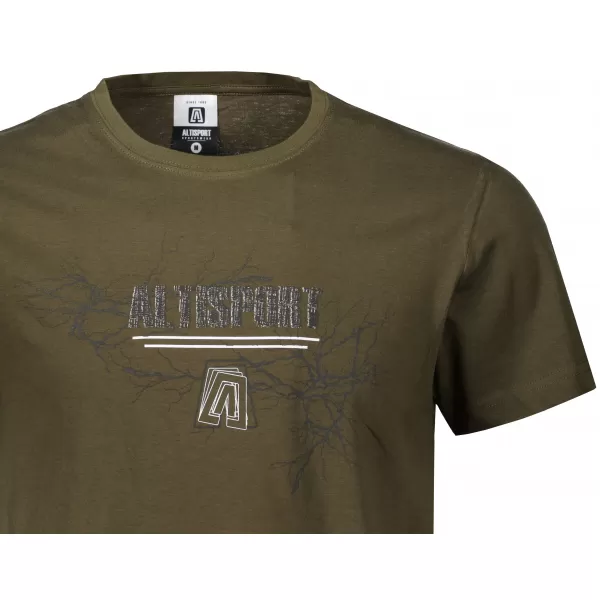  Pánské triko ALTISPORT CARRYOVER ALM165129 MILITARY 