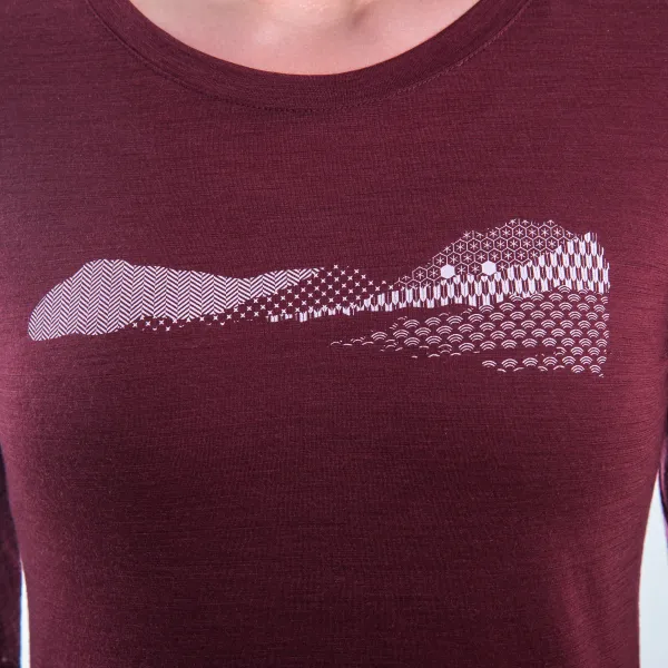  Ženska termo majica z dolgimi rokavi SENSOR MERINO AIR PT HILLS 22200011 PORT RED 