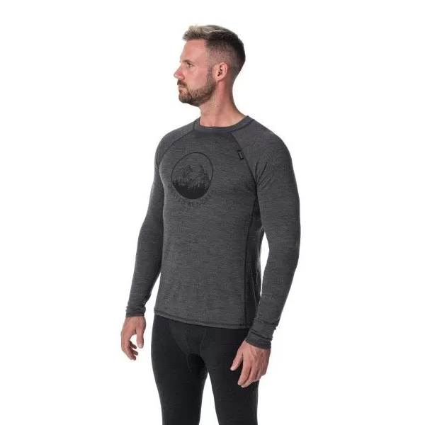  Moško termo spodnje perilo KILPI MAVORA TOP-M SM0505KI TEMNO SIVA 