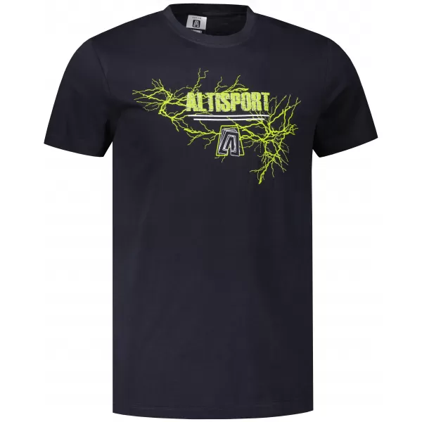  Pánské triko ALTISPORT CARRYOVER ALM165129 NÁMOŘNÍ MODRÁ 