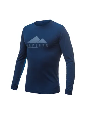 Moška termo majica z dolgimi rokavi SENSOR MERINO AIR PT EXPLORE 22200009 TEMNO MODRA