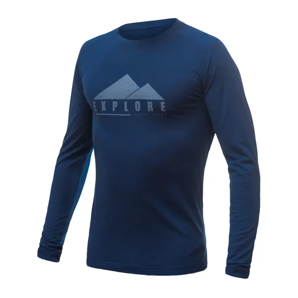  Moška termo majica z dolgimi rokavi SENSOR MERINO AIR PT EXPLORE 22200009 TEMNO MODRA 