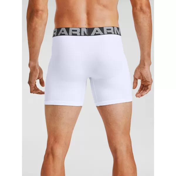  Moške boksarice UNDER ARMOUR CHARGED COTTON 6IN 3 PACK 1363617-100 BELA 