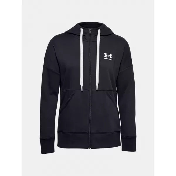  Ženski pulover UNDER ARMOUR RIVAL FLEECE FZ HOODIE 1356400-001 ČRNA 