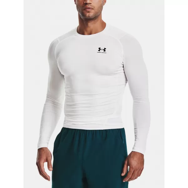  Moška kompresijska majica UNDER ARMOUR HG ARMOUR COMP LS 1361524-100 BELA 