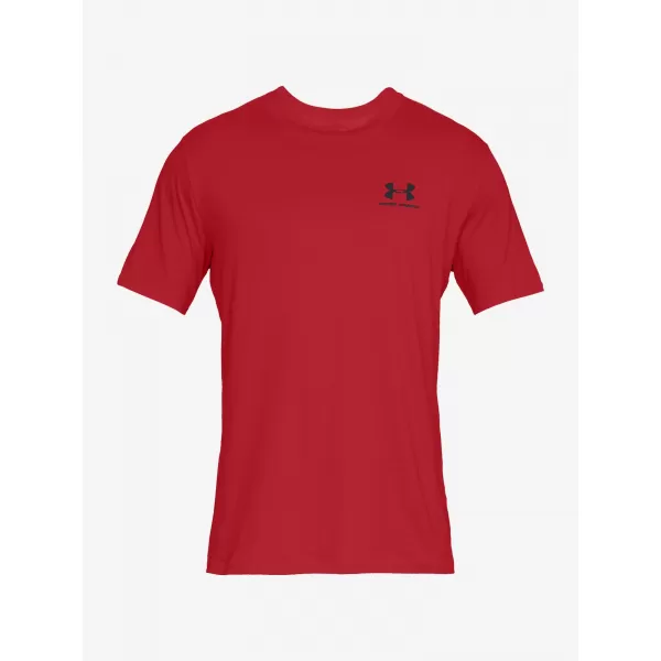  Moška majica s kratkimi rokavi UNDER ARMOUR SPORTSTYLE LEFT CHEST SS 1326799-600 RDEČA 