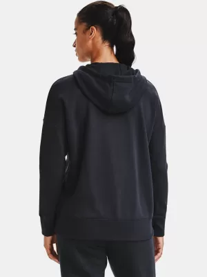 Ženski pulover UNDER ARMOUR RIVAL FLEECE FZ HOODIE 1356400-001 ČRNA