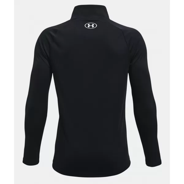  Fantovska majica s kratkimi rokavi UNDER ARMOUR TECH 2.0 1/2 ZIP 1363286-001 ČRNA 