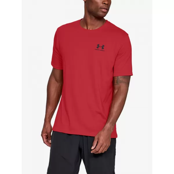  Moška majica s kratkimi rokavi UNDER ARMOUR SPORTSTYLE LEFT CHEST SS 1326799-600 RDEČA 