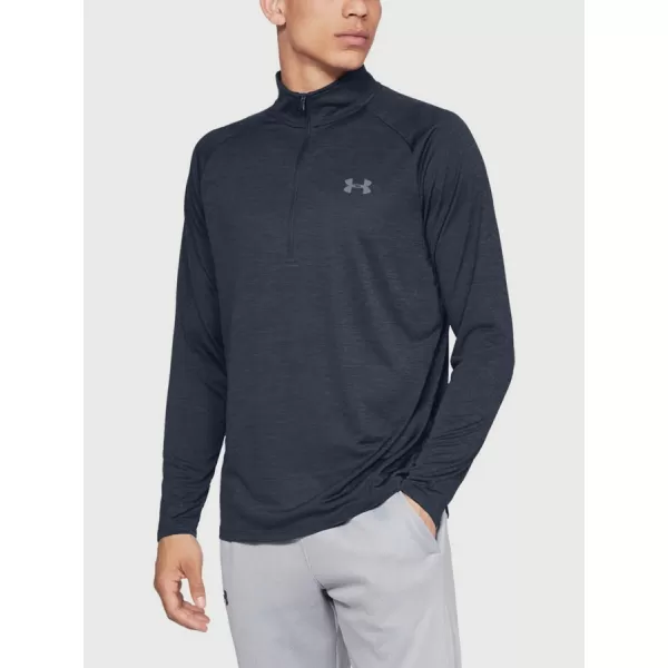  Moška majica s kratkimi rokavi UNDER ARMOUR TECH 2.0 1/2 ZIP 1328495-409 MODRA 