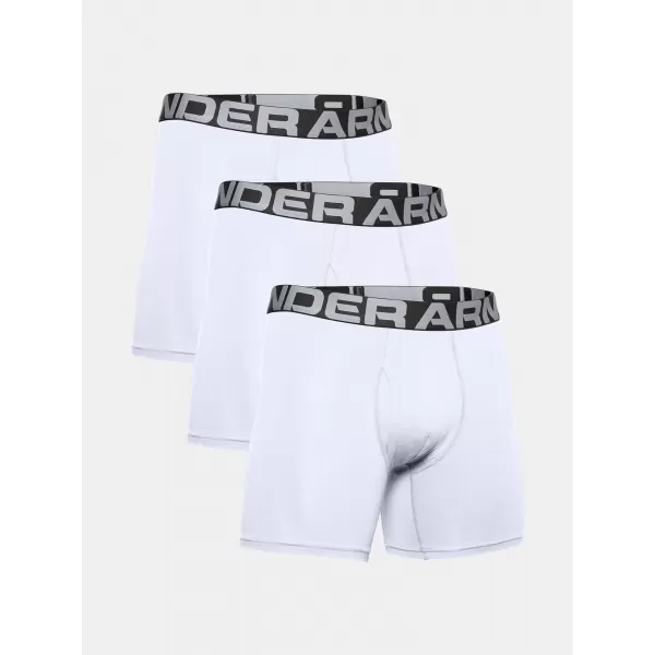  Moške boksarice UNDER ARMOUR CHARGED COTTON 6IN 3 PACK 1363617-100 BELA 