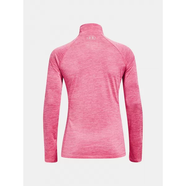  Ženska majica s kratkimi rokavi UNDER ARMOUR TECH 1/2 ZIP - TWIST 1320128-676 ROZA 