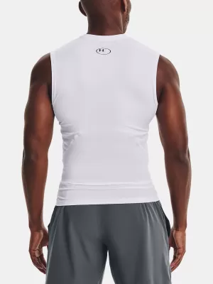 Moška kompresijska majica brez rokavov UNDER ARMOUR HG ARMOUR COMP SL 1361522-100 BELA