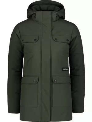 Ženski zimski plašč NORDBLANC NIPPY NBWJL7726 TEMNO ZELENA