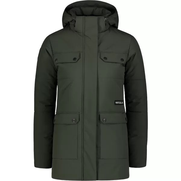  Ženski zimski plašč NORDBLANC NIPPY NBWJL7726 TEMNO ZELENA 