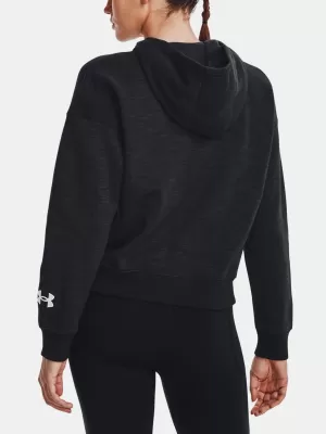 Ženski pulover UNDER ARMOUR ESSENTIAL SCRIPT HOODIE 1374107-001 ČRNA