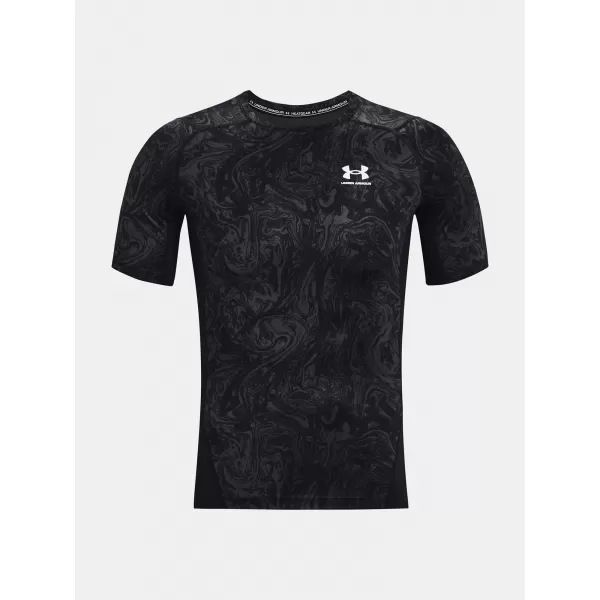  Moška majica s kratkimi rokavi UNDER ARMOUR UA HG ARMOUR COMP PRINT SS 1370324-001 ČRNA 