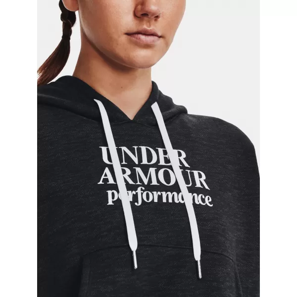  Ženski pulover UNDER ARMOUR ESSENTIAL SCRIPT HOODIE 1374107-001 ČRNA 