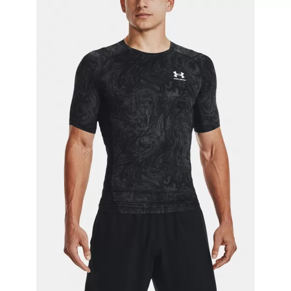  Moška majica s kratkimi rokavi UNDER ARMOUR UA HG ARMOUR COMP PRINT SS 1370324-001 ČRNA 