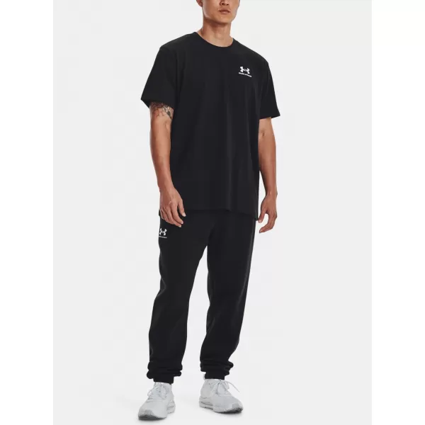  Moška majica s kratkimi rokavi UNDER ARMOUR UA LOGO EMB HEAVYWEIGHT SS 1373997-001 ČRNA 