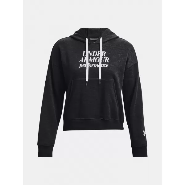  Ženski pulover UNDER ARMOUR ESSENTIAL SCRIPT HOODIE 1374107-001 ČRNA 