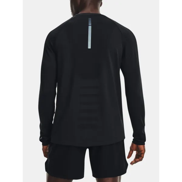  Moška majica s kratkimi rokavi UNDER ARMOUR UA SEAMLESS RUN LS 1366500-001 ČRNA 