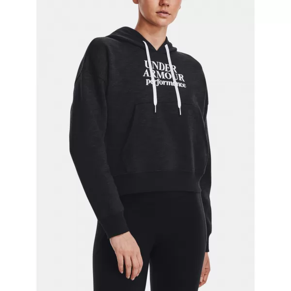  Ženski pulover UNDER ARMOUR ESSENTIAL SCRIPT HOODIE 1374107-001 ČRNA 